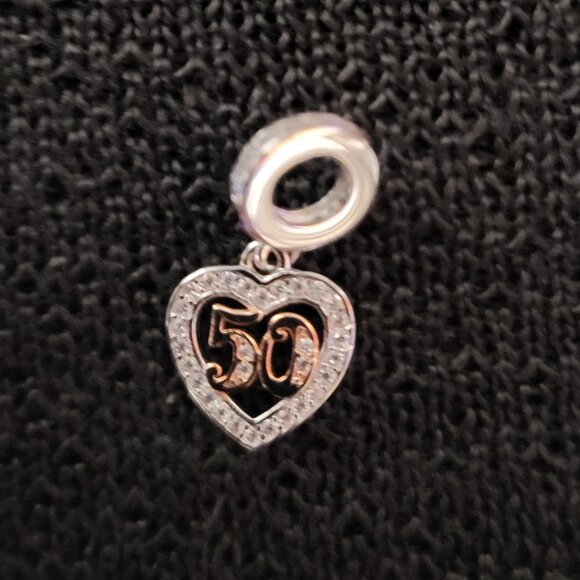 50th Birthday or Anniversary Charm - NWOT - Picture 1 of 2